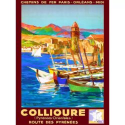 affiche vintage collioure
