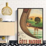 affiche vintage cote basque