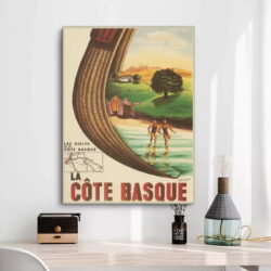 affiche vintage cote basque
