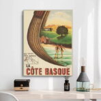 affiche vintage cote basque