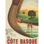 affiche vintage cote basque