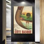 affiche vintage cote basque