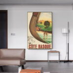 affiche vintage cote basque