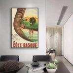 affiche vintage cote basque