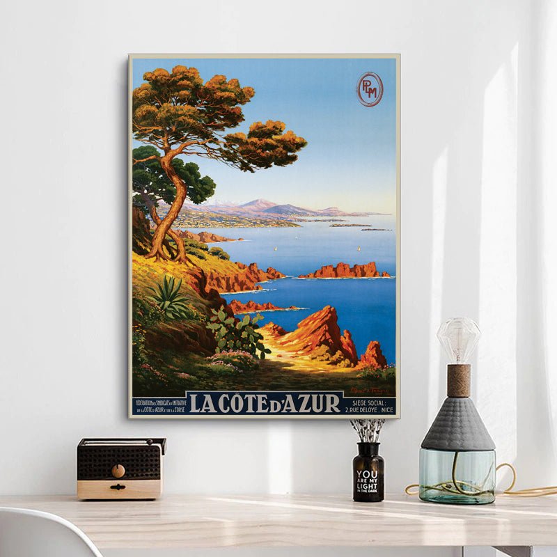 affiche vintage côte d'azur