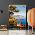 affiche vintage côte d'azur