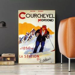 affiche vintage courchevel
