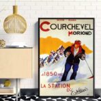 affiche vintage courchevel
