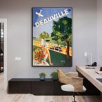affiche vintage deauville
