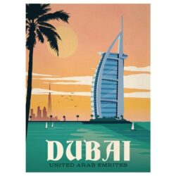 affiche vintage dubai
