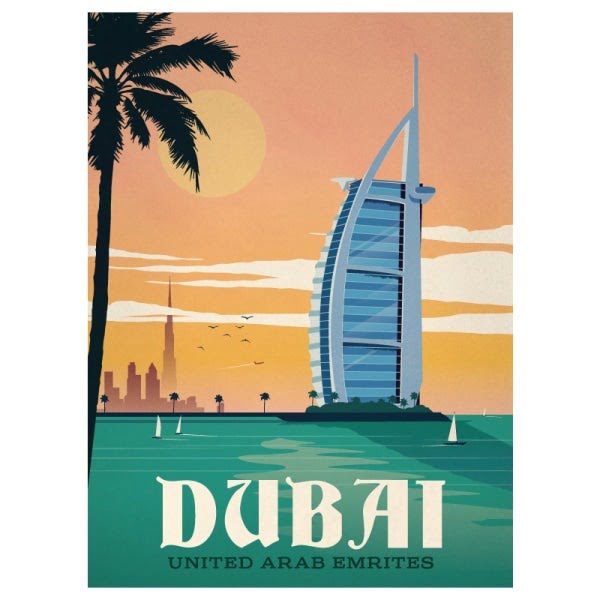 affiche-vintage-dubai affiche vintage dubai