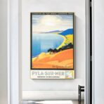 affiche vintage dune du pyla