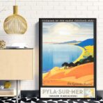 affiche vintage dune du pyla