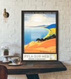 affiche vintage dune du pyla