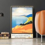 affiche vintage dune du pyla