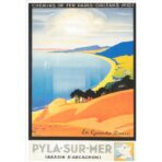 vintage poster dune du pyla