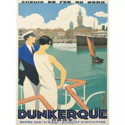 affiche vintage dunkerque
