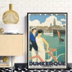 affiche vintage dunkerque