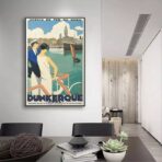 affiche vintage dunkerque