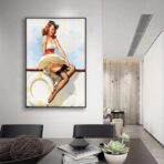 affiche vintage femme
