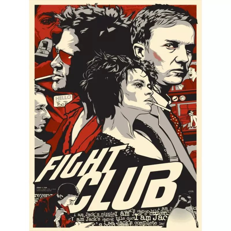 vintage fight club poster vintage fight club poster