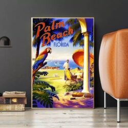 affiche vintage floride