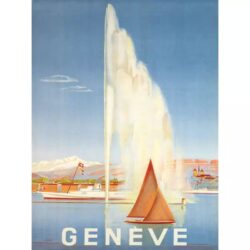 affiche vintage geneve