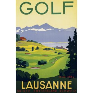 affiche vintage golf