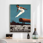 affiche vintage gymnastique