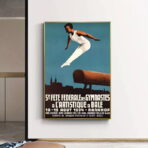 affiche vintage gymnastique