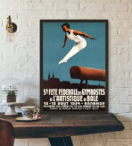 affiche vintage gymnastique