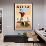 affiche vintage handball