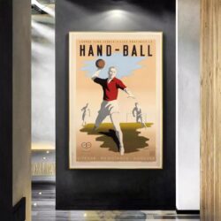 affiche vintage handball