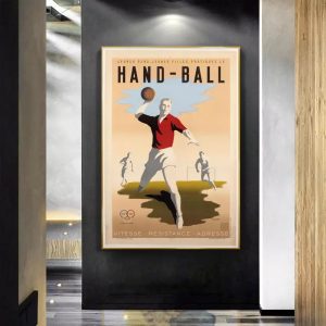 affiche vintage handball