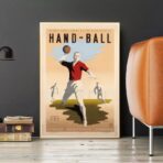 affiche vintage handball