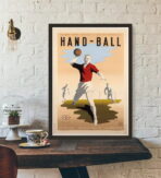 affiche vintage handball