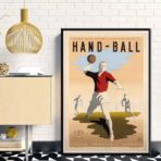 affiche vintage handball