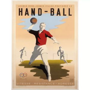 affiche vintage handball