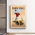 affiche vintage handball