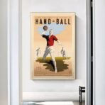 affiche vintage handball