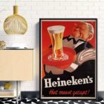 affiche vintage heineken