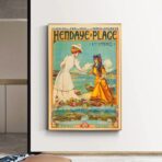 affiche vintage hendaye