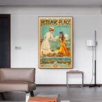 affiche vintage hendaye