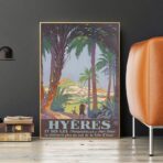 affiche vintage hyères