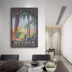 affiche vintage hyères