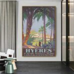 affiche vintage hyères