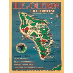 affiche vintage ile d'oleron