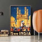 affiche vintage inde
