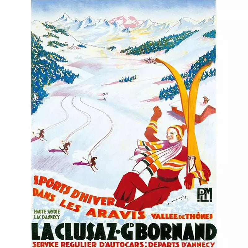 vintage poster la cluzaz vintage poster la cluzaz