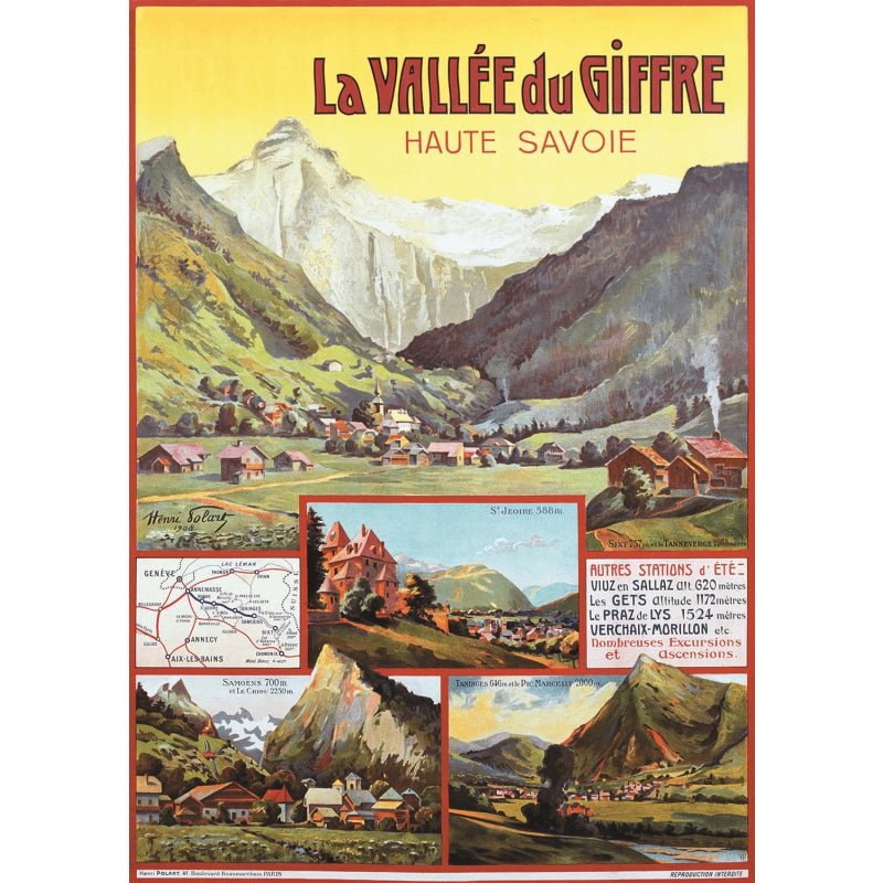 vintage poster the vallee du giffre vintage poster the vallee du giffre